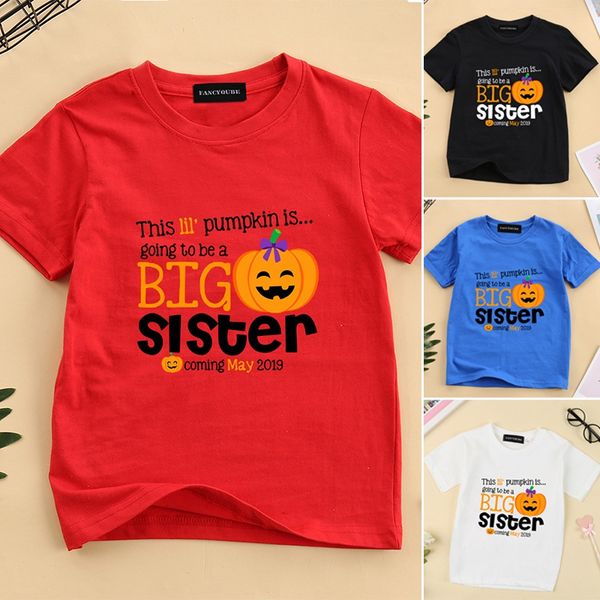 2019 new children halloween pumpkin print t-shirt halloween big sister newborn bodysuits cloth, Blue
2019 new children halloween pumpkin print t-shirt halloween big sister newborn bodysuits cloth, Blue