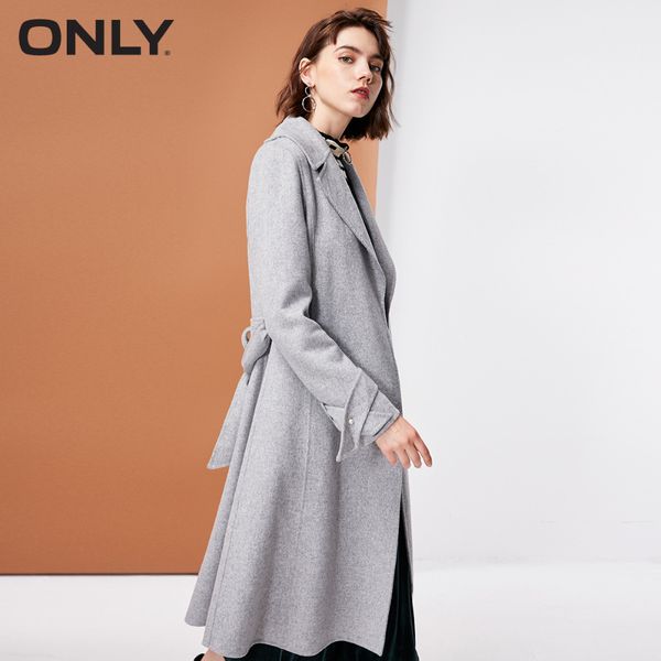 only womens' winter new style wool long double-faced woolen coat cuff beaded tie-up belt|11834s521, Black
only womens' winter new style wool long double-faced woolen coat cuff beaded tie-up belt|11834s521, Black