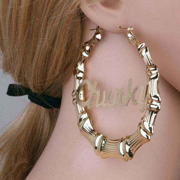 new 50 70 90mm hiphop bamboo hoop earrings customizable customize name earrings bamboo style custom statement, Golden;silver
new 50 70 90mm hiphop bamboo hoop earrings customizable customize name earrings bamboo style custom statement, Golden;silver