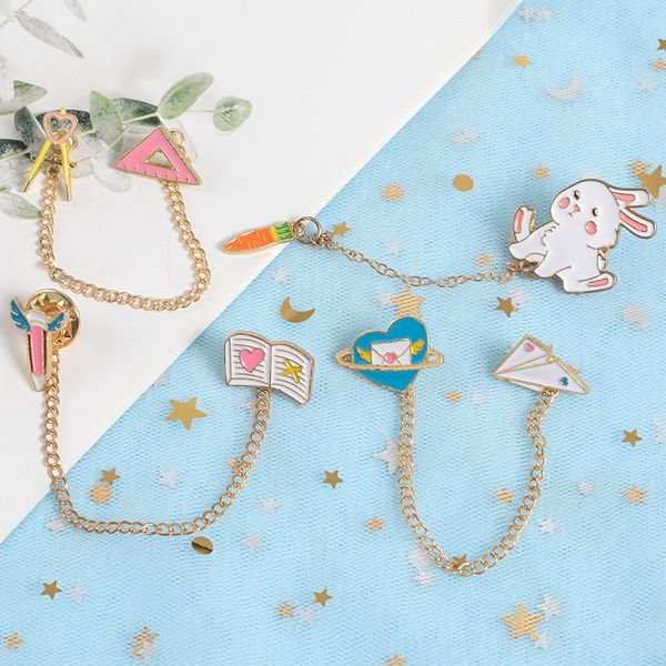 chain rabbit carrot compass compass triangle combination innovation new product fashion creative cute personality brooch ornament lapel, Gray
chain rabbit carrot compass compass triangle combination innovation new product fashion creative cute personality brooch ornament lapel, Gray
