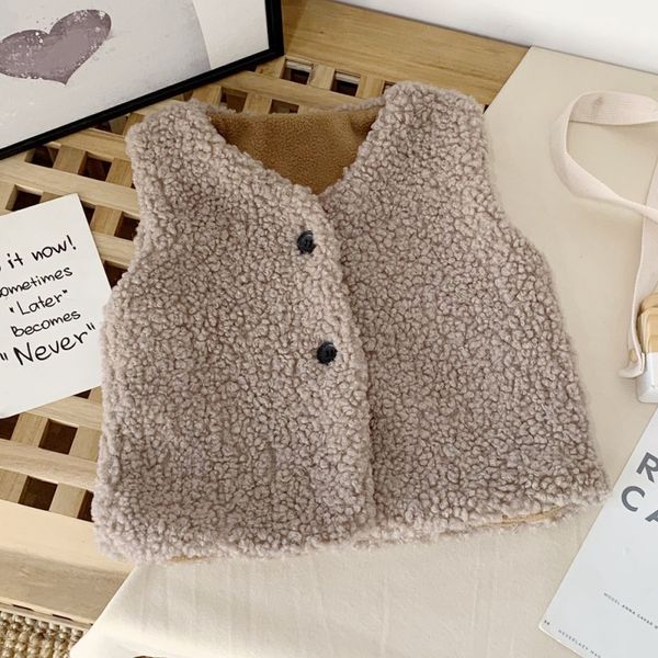 winter children girls cute warm thick faux fur vest jacket solid color round collar outwears, Blue
winter children girls cute warm thick faux fur vest jacket solid color round collar outwears, Blue