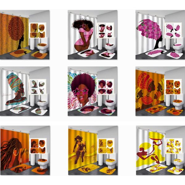 fashion waterproof shower curtain women bathroom sets african american girl non slip bath rug sets toilet cover bath mat with hooks l91fa
fashion waterproof shower curtain women bathroom sets african american girl non slip bath rug sets toilet cover bath mat with hooks l91fa