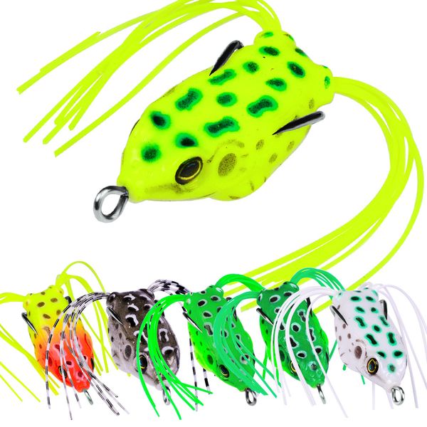 lifelike frog soft plastic laser fishing lure 4.5g 5cm floating style artificial hollow body blackfish bait hook