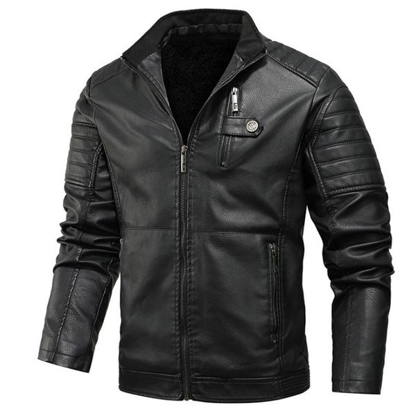 men's fur & faux autumn winter leather jacket men fleece zipper slim fashion motorcycle biker high quality, Black
men's fur & faux autumn winter leather jacket men fleece zipper slim fashion motorcycle biker high quality, Black