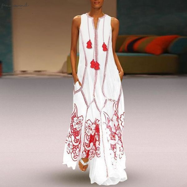 white summer beach dress women plus size 2020 fashion red cotton boho dress sleeveless printed long maxi dress, Black;gray
white summer beach dress women plus size 2020 fashion red cotton boho dress sleeveless printed long maxi dress, Black;gray