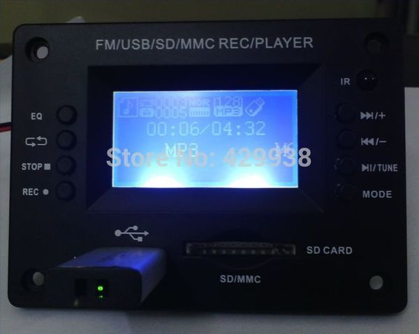 mp3 display decoder board 12v with usb / mmc rec / player bluetooth can insert u disk sd card radio 
mp3 display decoder board 12v with usb / mmc rec / player bluetooth can insert u disk sd card radio