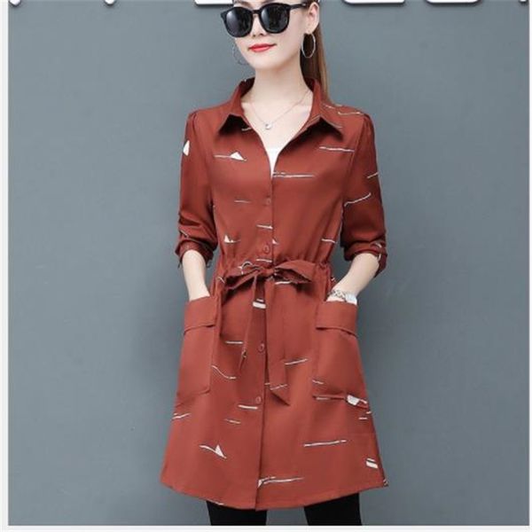 2020print women trench coat spring plus size 5xl female coat with belt button medium-long slim thin windbreak overcoat lady h405, Tan;black
2020print women trench coat spring plus size 5xl female coat with belt button medium-long slim thin windbreak overcoat lady h405, Tan;black