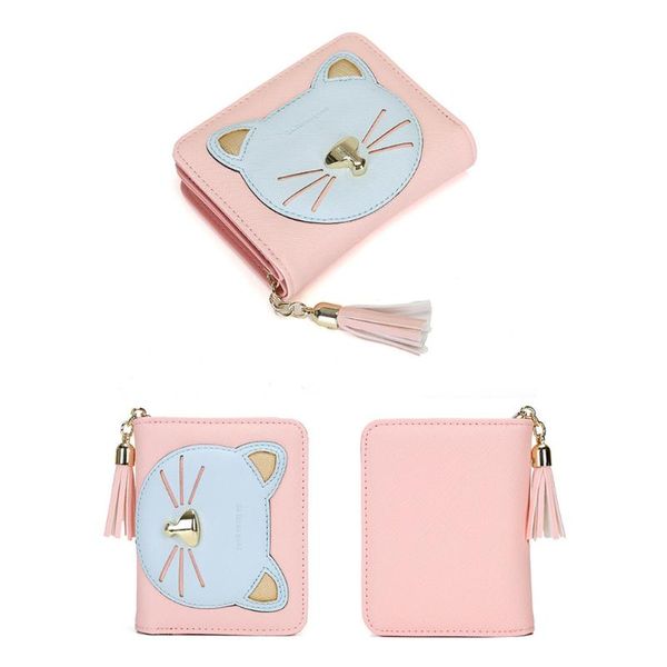 zip pure color patchwork wallet with money cute cat tassel short mini wallet multifunctional card key holder female coin purse#a, Red;black
zip pure color patchwork wallet with money cute cat tassel short mini wallet multifunctional card key holder female coin purse#a, Red;black