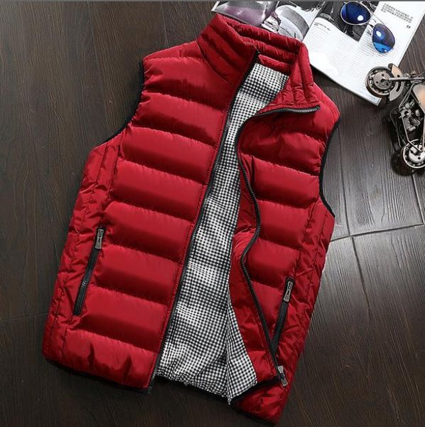 men's new autumn warm sleeveless jacket male winter waistcoat vest large size solid color casual coats mens veste homme j3143, Black;white
men's new autumn warm sleeveless jacket male winter waistcoat vest large size solid color casual coats mens veste homme j3143, Black;white