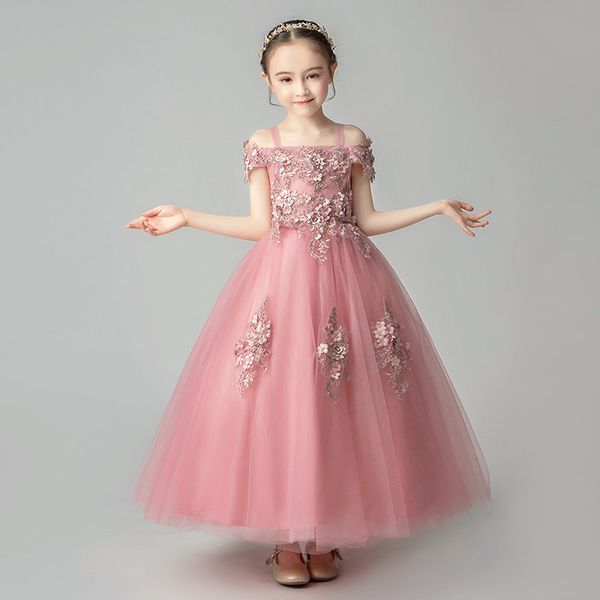 children girls korean sweet appliques flowers shoulderless birthday wedding party princess fluffy dress kid piano costumes dress, Red;yellow
children girls korean sweet appliques flowers shoulderless birthday wedding party princess fluffy dress kid piano costumes dress, Red;yellow
