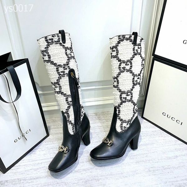 2019 autumn and winter british wind outdoor boots high-heeled women's boots side zipper colorblock stripe thick with ms. knight boots, Black
2019 autumn and winter british wind outdoor boots high-heeled women's boots side zipper colorblock stripe thick with ms. knight boots, Black