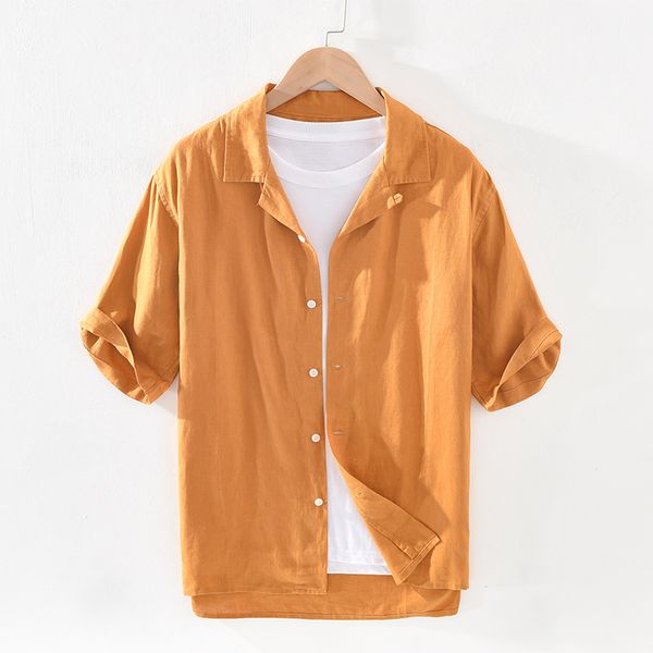 men summer fashion japan style turn down collar short sleeve 100% linen shirts male casual thin classical shirts, White;black
men summer fashion japan style turn down collar short sleeve 100% linen shirts male casual thin classical shirts, White;black