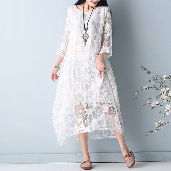 summer dress plus size dresses women 2019 summer sundress lace perspective o neck 3 4 autumn casual mid calf dress plus size, Black;gray
summer dress plus size dresses women 2019 summer sundress lace perspective o neck 3 4 autumn casual mid calf dress plus size, Black;gray