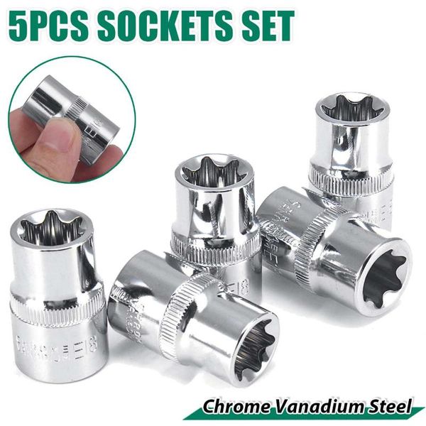 5 pcs/set e type crv steel torx star bit socket set 1/2" drive e10 e11 e12 e14 e16 e18 e20 e22 e24 crv steel repair hand tools
5 pcs/set e type crv steel torx star bit socket set 1/2" drive e10 e11 e12 e14 e16 e18 e20 e22 e24 crv steel repair hand tools