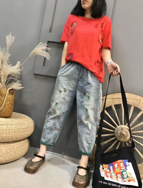 fluorescent green female 7 minutes of pants to restore ancient ways do old letters embroidered big yards bk4543, Blue
fluorescent green female 7 minutes of pants to restore ancient ways do old letters embroidered big yards bk4543, Blue
