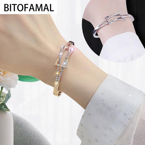 2 color buckle bracelet fashion wild alloy bracelet fashion accessories suitable for any occasions unisex, Golden;silver
2 color buckle bracelet fashion wild alloy bracelet fashion accessories suitable for any occasions unisex, Golden;silver