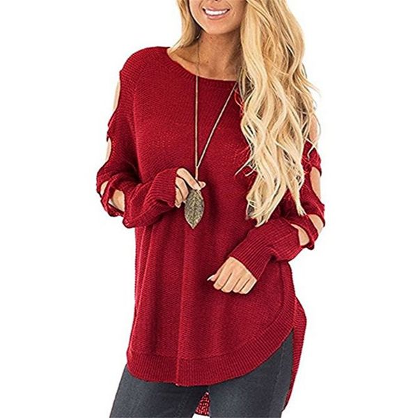 women's sweaters autumn and winter woman tee basic women knitted solid hollow out cold shoulder o-neck thin female, White;black
women's sweaters autumn and winter woman tee basic women knitted solid hollow out cold shoulder o-neck thin female, White;black