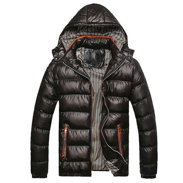 men's down & parkas tide men winter hat removable cotton jacket thickening warm padded coat man, Black
men's down & parkas tide men winter hat removable cotton jacket thickening warm padded coat man, Black