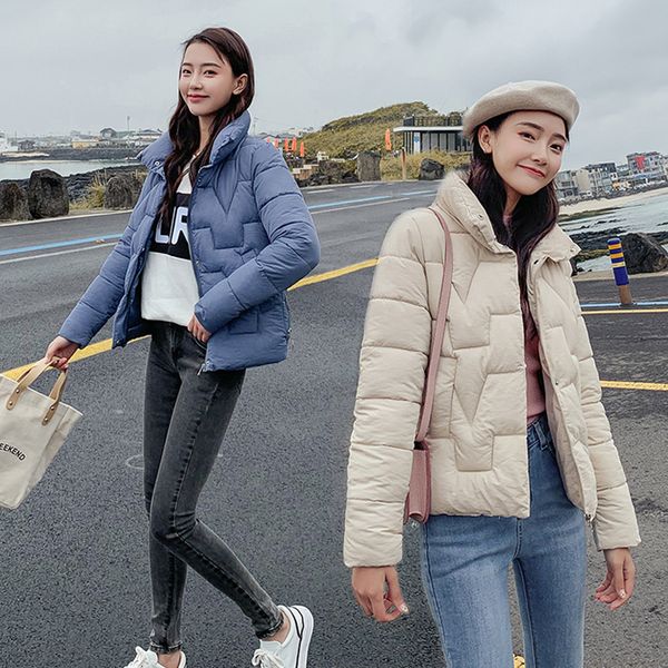 2019 stand collar casual thick parka overcoat winter warm fashion outerwear coats women streetwear pure jacket coat female, Tan;black
2019 stand collar casual thick parka overcoat winter warm fashion outerwear coats women streetwear pure jacket coat female, Tan;black
