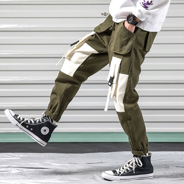 2019 pockets cargo harem pants mens casual joggers baggy tactical trousers harajuku streetwear hip hop fashion ribbons man pants, Black
2019 pockets cargo harem pants mens casual joggers baggy tactical trousers harajuku streetwear hip hop fashion ribbons man pants, Black