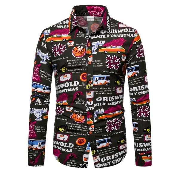 feitong fashion mens long sleeve casual christmas printing santa shirt blouse top, White;black
feitong fashion mens long sleeve casual christmas printing santa shirt blouse top, White;black