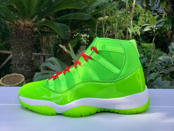 2020 New Arrival Space Jam 11 11s Green Hornet Mens Basketball Shoes Number 24 Green High-mens Trainer Sports Sneakers Size 40-47