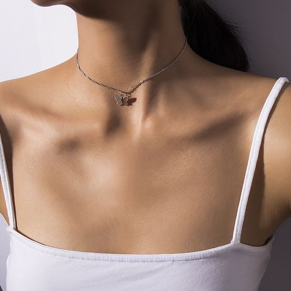 vintage butterfly pendant necklaces butterfly charm choker collar statement necklace boho jewelry for women valentine's day gifts, Silver
vintage butterfly pendant necklaces butterfly charm choker collar statement necklace boho jewelry for women valentine's day gifts, Silver