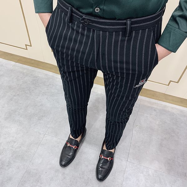 trousers sweatpants men dress pants slim fit office skinny trousers new trendy fashion stripe mens joggers slim fit casual pants, White;black
trousers sweatpants men dress pants slim fit office skinny trousers new trendy fashion stripe mens joggers slim fit casual pants, White;black