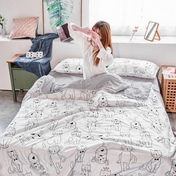 cartoon cats patterns summer duvet bedding set soft skin-friendly 1/3/4pcs thin quilt & flat bed sheet & pillowcase home textile
cartoon cats patterns summer duvet bedding set soft skin-friendly 1/3/4pcs thin quilt & flat bed sheet & pillowcase home textile
