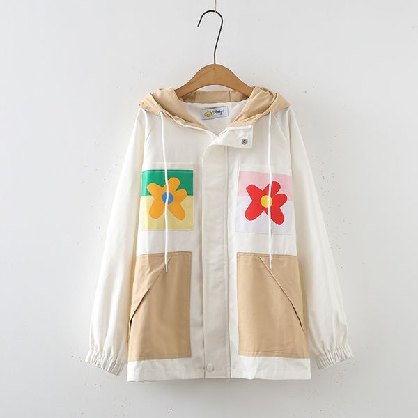 2019 new autumn women girl casual flower print outwear double pockets zipper hooded female jacket coat, Black;brown
2019 new autumn women girl casual flower print outwear double pockets zipper hooded female jacket coat, Black;brown