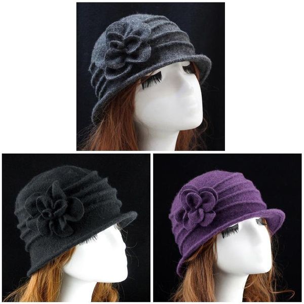 fashion women wool floppy fedora hat flower decor autumn winter solid warm mom cap aic88, Blue;gray
fashion women wool floppy fedora hat flower decor autumn winter solid warm mom cap aic88, Blue;gray