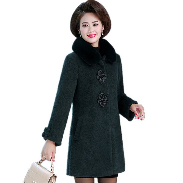 middle age women clothes woolen coat large size womens short winter jacket with fur oversized coat imitation mink cashmere coats, Black
middle age women clothes woolen coat large size womens short winter jacket with fur oversized coat imitation mink cashmere coats, Black
