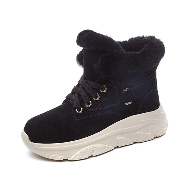 genuine leather wool fur snow boots for women shoes 2019 winter casual lace up woman ankle boots warm snow shoes ladies boot, Black
genuine leather wool fur snow boots for women shoes 2019 winter casual lace up woman ankle boots warm snow shoes ladies boot, Black