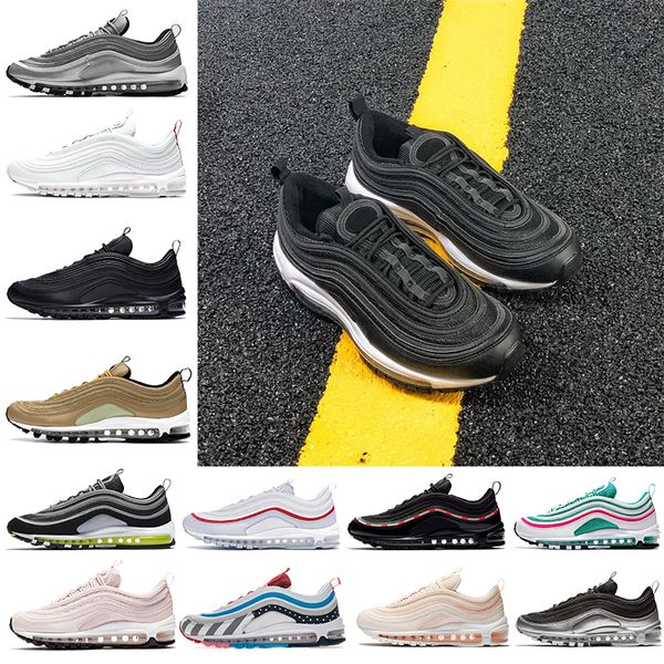 97 shoes Triple white black pink Running shoes Cushion Og Metallic Gold Silver Bullet Mens trainers Women sports outdoor sneaker size 36-45
97 shoes Triple white black pink Running shoes Cushion Og Metallic Gold Silver Bullet Mens trainers Women sports outdoor sneaker size 36-45