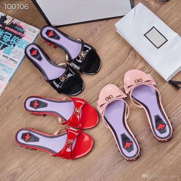 new pink black red patent leather bow tie sandals brand designer big size euro 35-42
new pink black red patent leather bow tie sandals brand designer big size euro 35-42