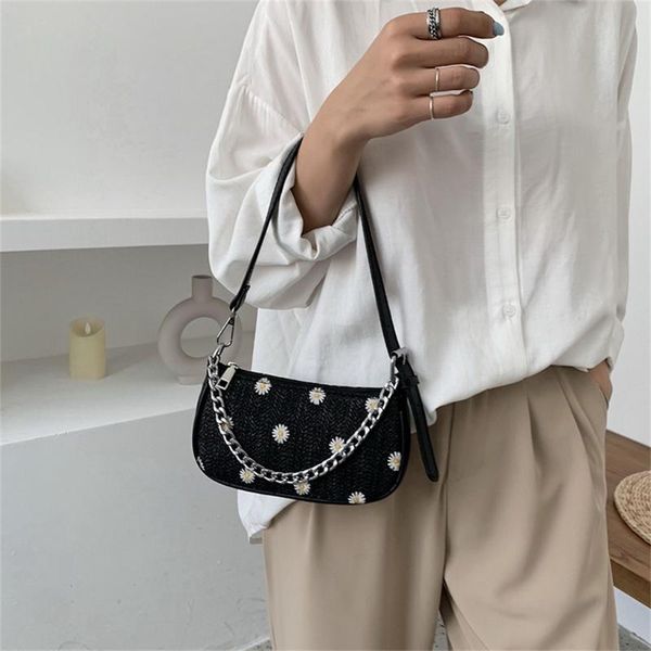 womens daisy pattern summer beach shoulder bag color matching woven women square chains handbag stylish armpit messenger bag
womens daisy pattern summer beach shoulder bag color matching woven women square chains handbag stylish armpit messenger bag