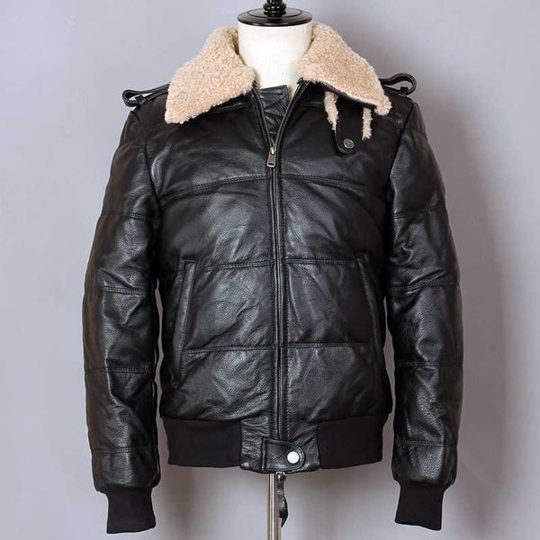 genuine 2020 men fashion thick cow leather fur down jacket black turn-down collar cowhide winter coat
genuine 2020 men fashion thick cow leather fur down jacket black turn-down collar cowhide winter coat