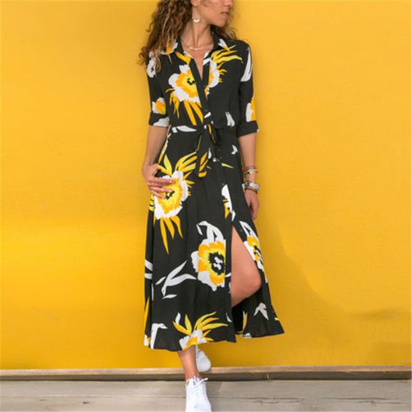 women's autumn spring boho floral printed dresses 2019 new ladies long sleeve long maxi dress party beach holiday v-neck dresses, Black;gray
women's autumn spring boho floral printed dresses 2019 new ladies long sleeve long maxi dress party beach holiday v-neck dresses, Black;gray