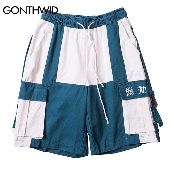 gonthwid side buckle ribbon casual cargo shorts men summer hip hop multi pockets color block patchwork shorts male streetwear, White;black
gonthwid side buckle ribbon casual cargo shorts men summer hip hop multi pockets color block patchwork shorts male streetwear, White;black