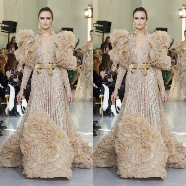 elie saab 2020 evening dresses deep v neck long sleeve prom gowns ruffles illusion runway fashion celebrity dress, Black;red
elie saab 2020 evening dresses deep v neck long sleeve prom gowns ruffles illusion runway fashion celebrity dress, Black;red