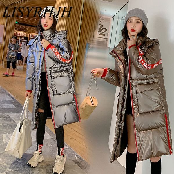fashion metal golden silver bright hooded jacket coat women's winter warm cotton padded long parkas new bomber streetwear parka, Tan;black
fashion metal golden silver bright hooded jacket coat women's winter warm cotton padded long parkas new bomber streetwear parka, Tan;black