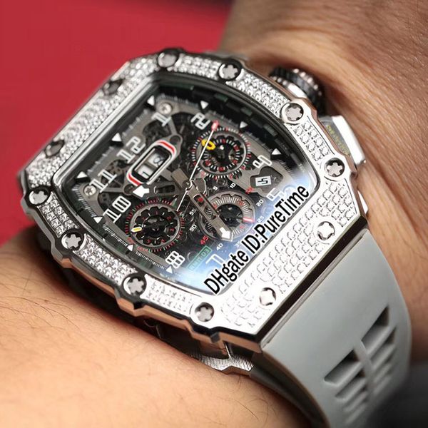 edition 11-03 steel case silver diamond bezel skeleton dial big date flyback chrono automatic mens watch gray rubber watches r11-03c3, Slivery;brown
edition 11-03 steel case silver diamond bezel skeleton dial big date flyback chrono automatic mens watch gray rubber watches r11-03c3, Slivery;brown