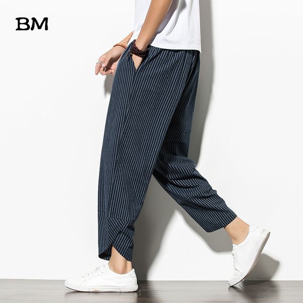 linen striped pants chinese style loose casual pants plus size harem men 5xl summer fashion thin harajuku clothing, Black
linen striped pants chinese style loose casual pants plus size harem men 5xl summer fashion thin harajuku clothing, Black