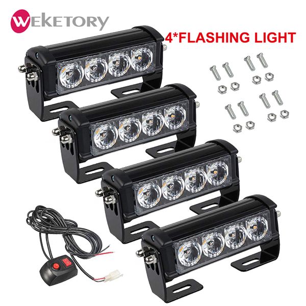 4pcs 4 led strobe light car truck 12/24v flashing lights aluminum alloy warning beacon caution lamps amber white blue and red
4pcs 4 led strobe light car truck 12/24v flashing lights aluminum alloy warning beacon caution lamps amber white blue and red
