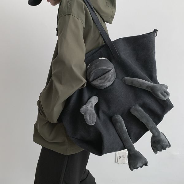 large capacity doll bag 2020 new trendy cool shoulder bags handbags wild canvas simple shopping bag girls eco tote woman bags
large capacity doll bag 2020 new trendy cool shoulder bags handbags wild canvas simple shopping bag girls eco tote woman bags