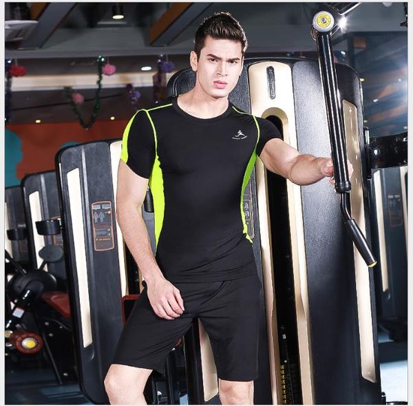 sports clothes men's short sleeve fitness suit men's quick-drying basketball running seven points sportswear men's leisure su, White;black
sports clothes men's short sleeve fitness suit men's quick-drying basketball running seven points sportswear men's leisure su, White;black