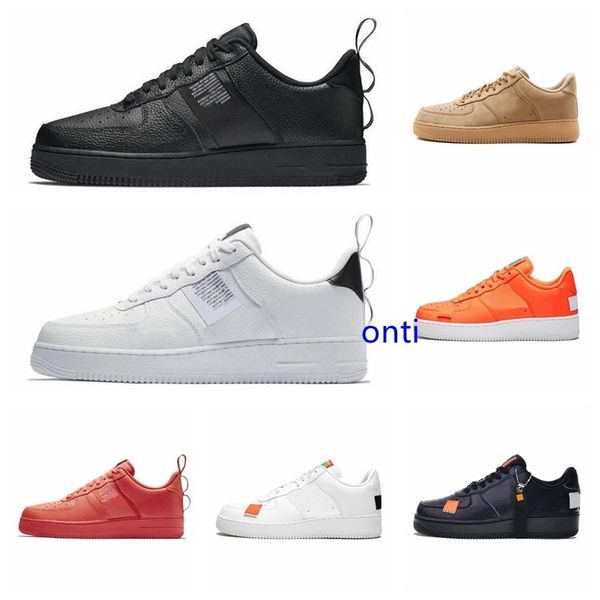 new 1 utility classic black white red dunk men women running shoes one sports skateboard high low cut wheat trainers sneakers size 36-45