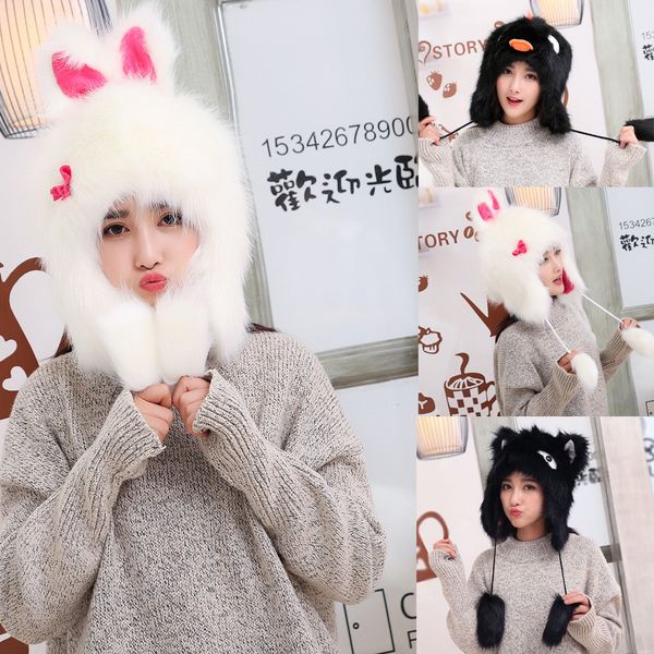 women hats ladies winter plush faux fur thick hat ear protectors warm plush hat winter cap sweet girl sombrero, Blue;gray
women hats ladies winter plush faux fur thick hat ear protectors warm plush hat winter cap sweet girl sombrero, Blue;gray