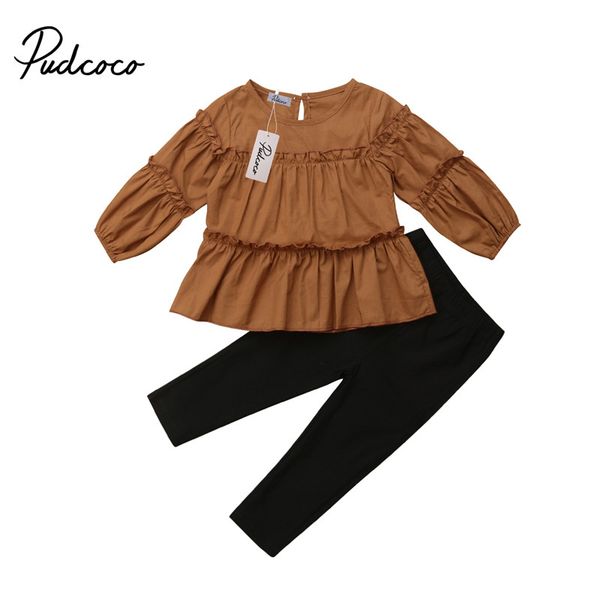 pudcoco kids baby girl clothes set girls pleated blouse+black legging pants outfits clothing sets 1-6y, White
pudcoco kids baby girl clothes set girls pleated blouse+black legging pants outfits clothing sets 1-6y, White