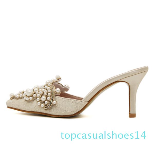 gdgydh new brand 2017 summer shoes women sweet elegant pearl beaded high-heeled shoes thin heels pointed toe women sandals t14, Black
gdgydh new brand 2017 summer shoes women sweet elegant pearl beaded high-heeled shoes thin heels pointed toe women sandals t14, Black